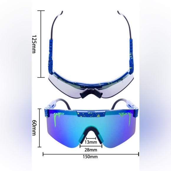 Polarized Sports Sunglasses, UV400 Protection Cycling Glasses - Picture 2 of 7